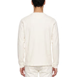T-shirt a maniche lunghe modello henley in bianco 