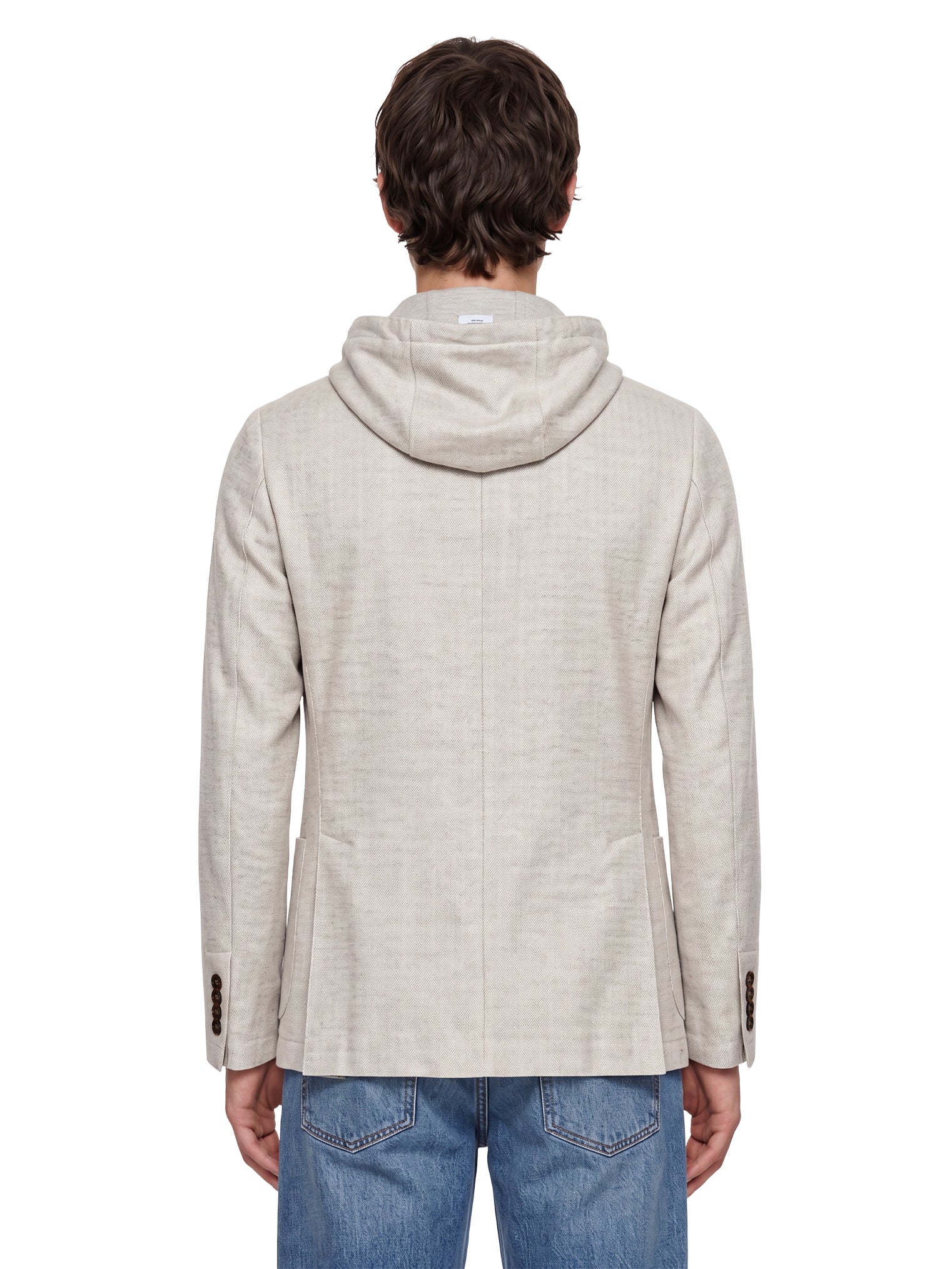 Giacca con cappuccio in grigio 