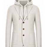 Giacca con cappuccio in grigio 