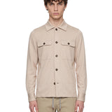 Giacca camicia in beige 