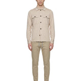 Giacca camicia in beige 