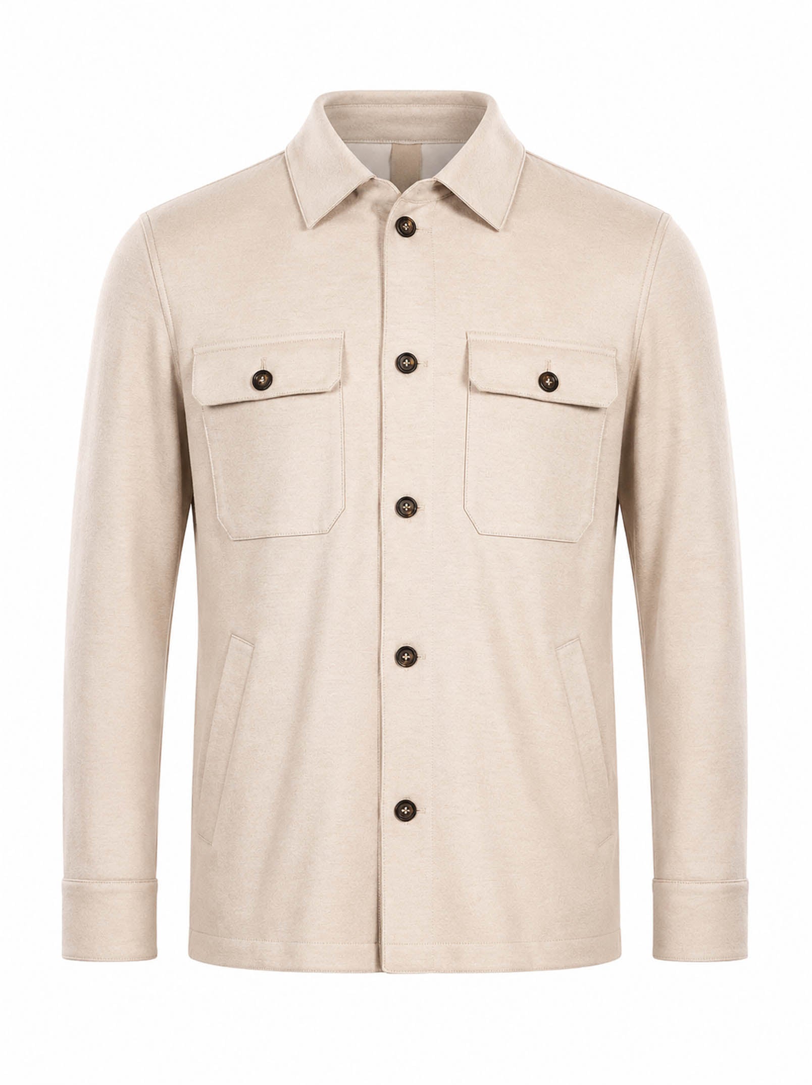Giacca camicia in beige 
