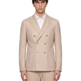 Giacca doppiopetto in beige 