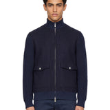 Giubbino con zip in blu 