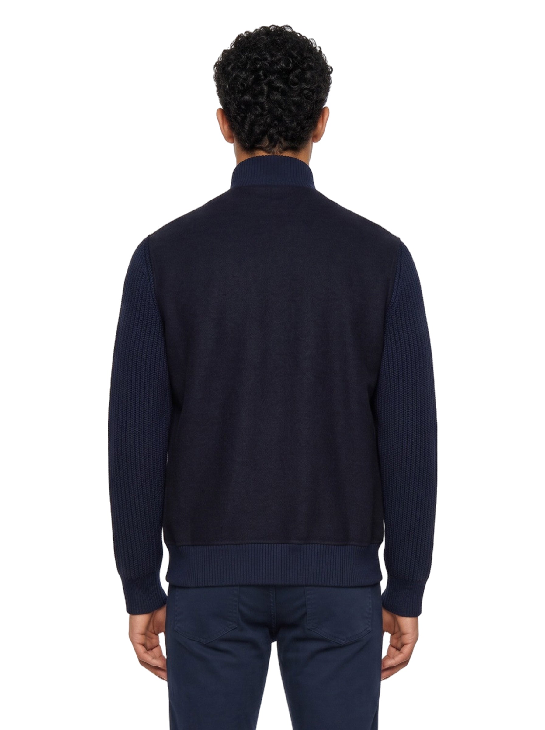 Giubbino con zip in blu 
