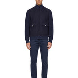 Giubbino con zip in blu 