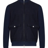 Giubbino con zip in blu 