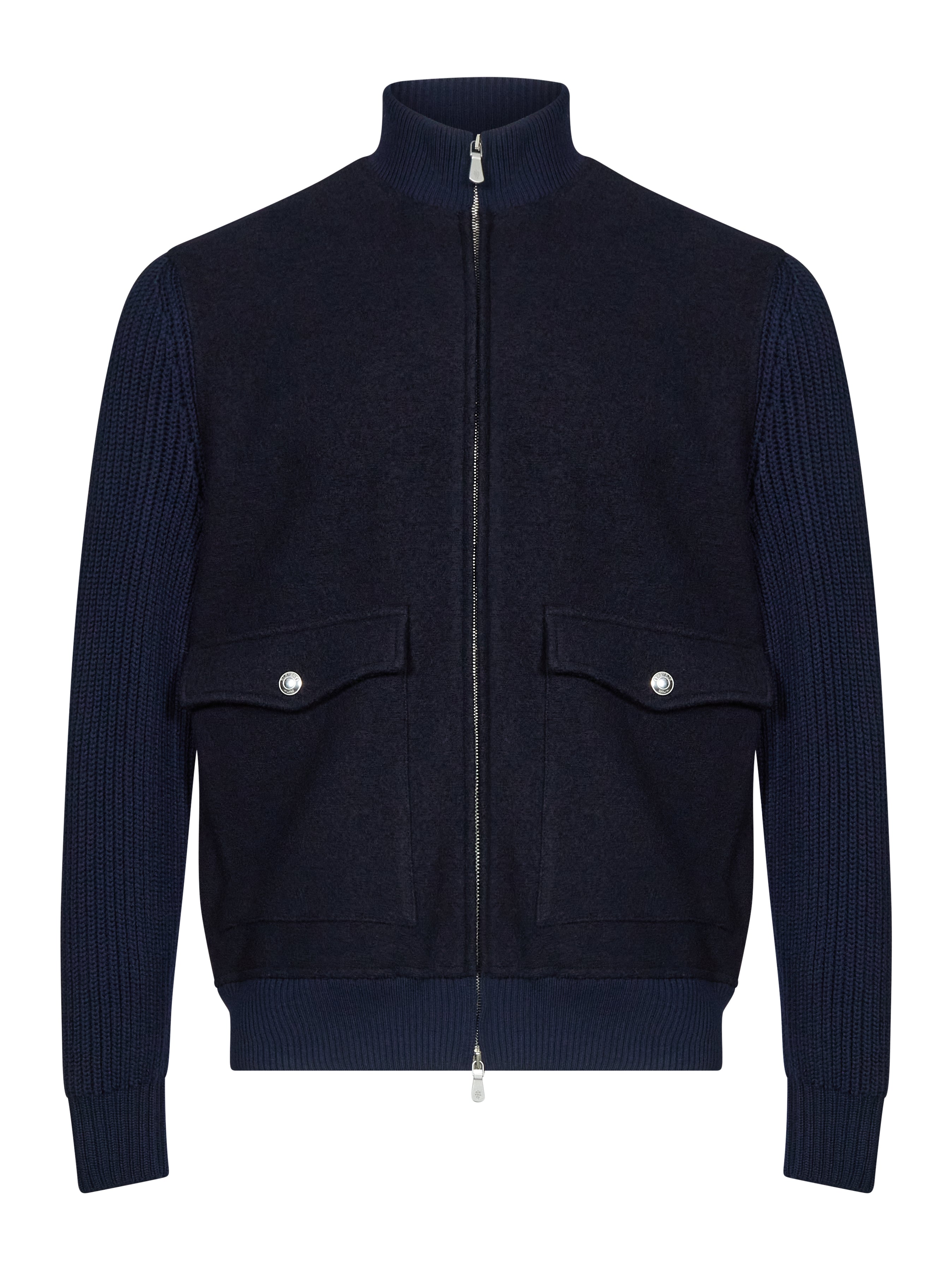 Giubbino con zip in blu 