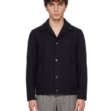 Camicia con tasca applicata in blu 