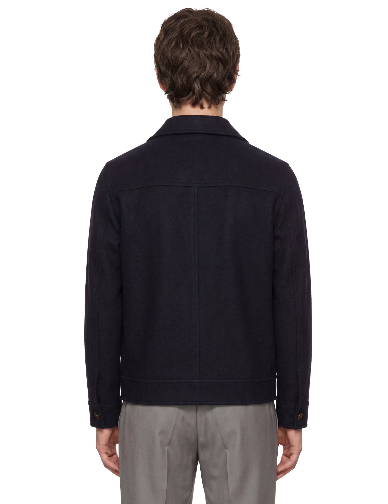 Camicia con tasca applicata in blu 