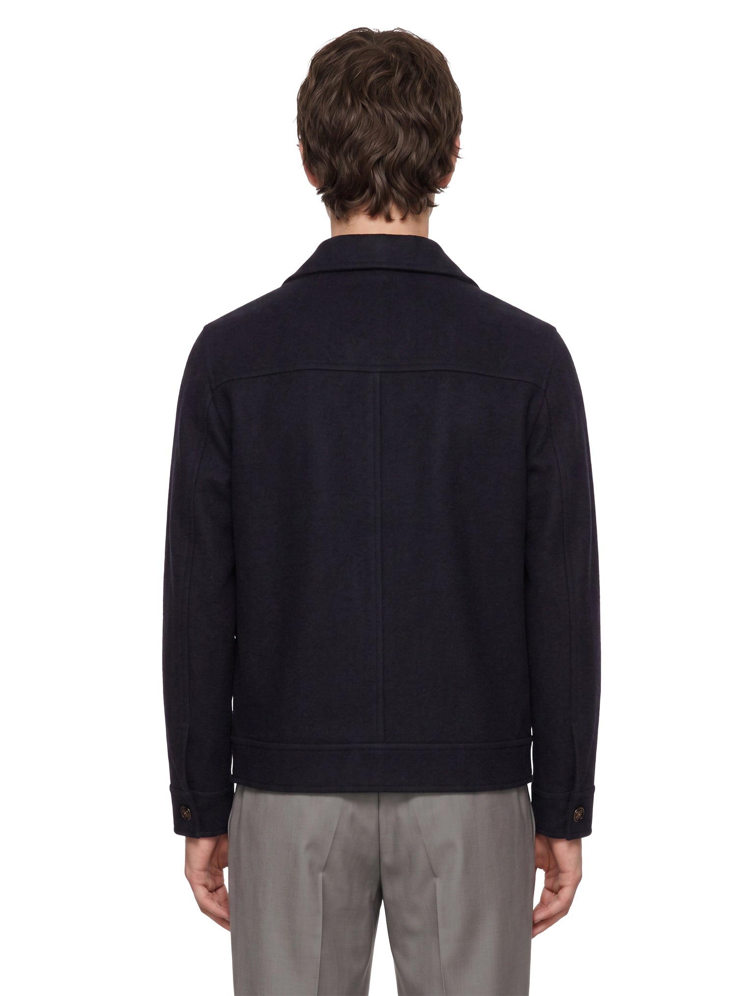 Camicia con tasca applicata in blu 