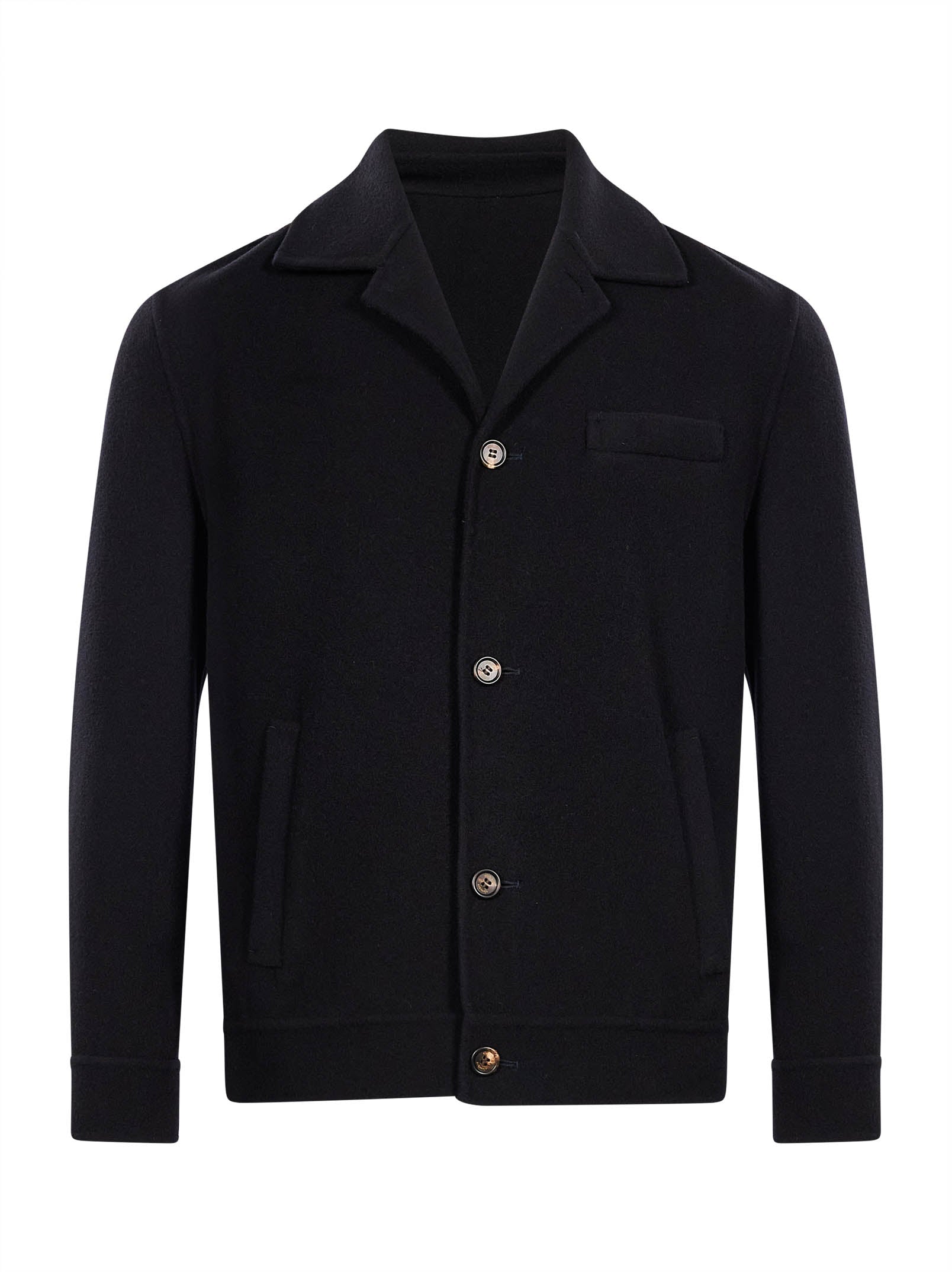 Camicia con tasca applicata in blu 