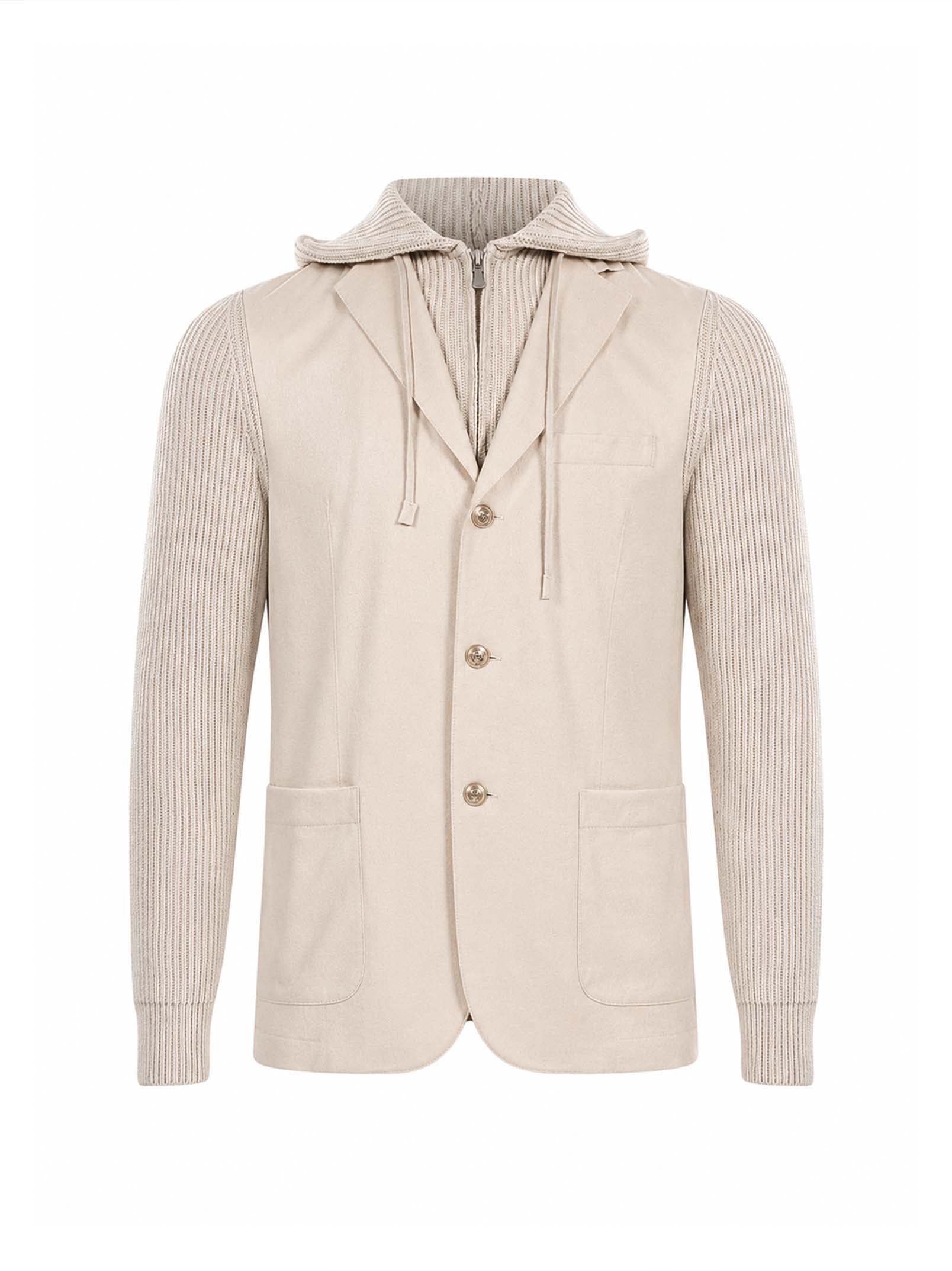 Giacca pettorina lana beige 