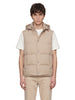 Gilet cappuccio in beige