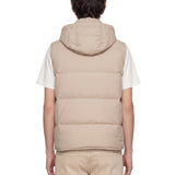 Gilet cappuccio in beige 