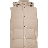 Gilet cappuccio in beige 