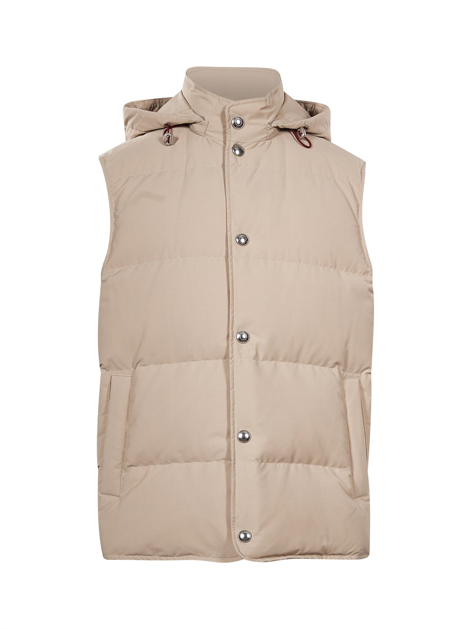 Gilet cappuccio in beige 