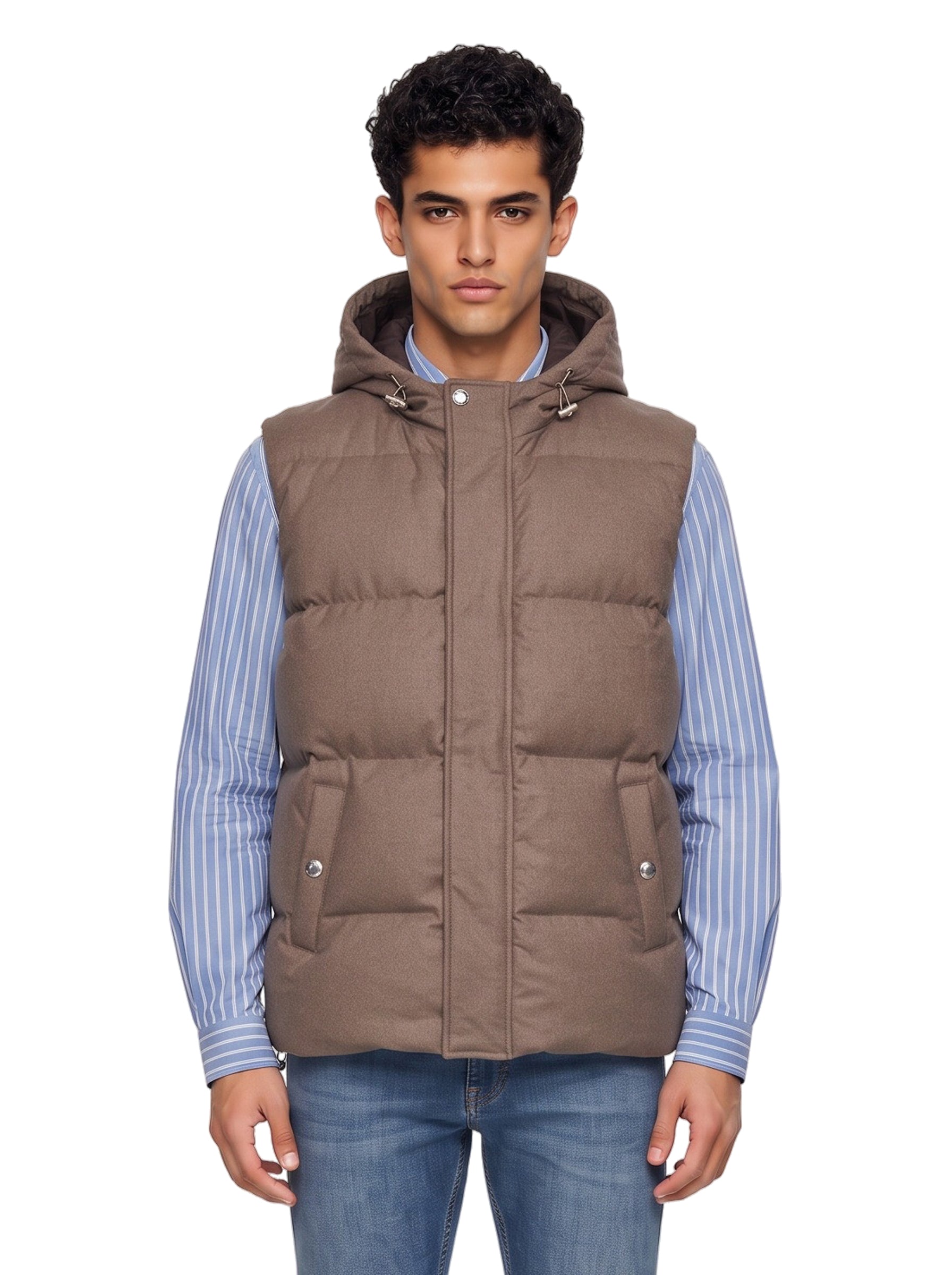 Gilet imbottito in beige 