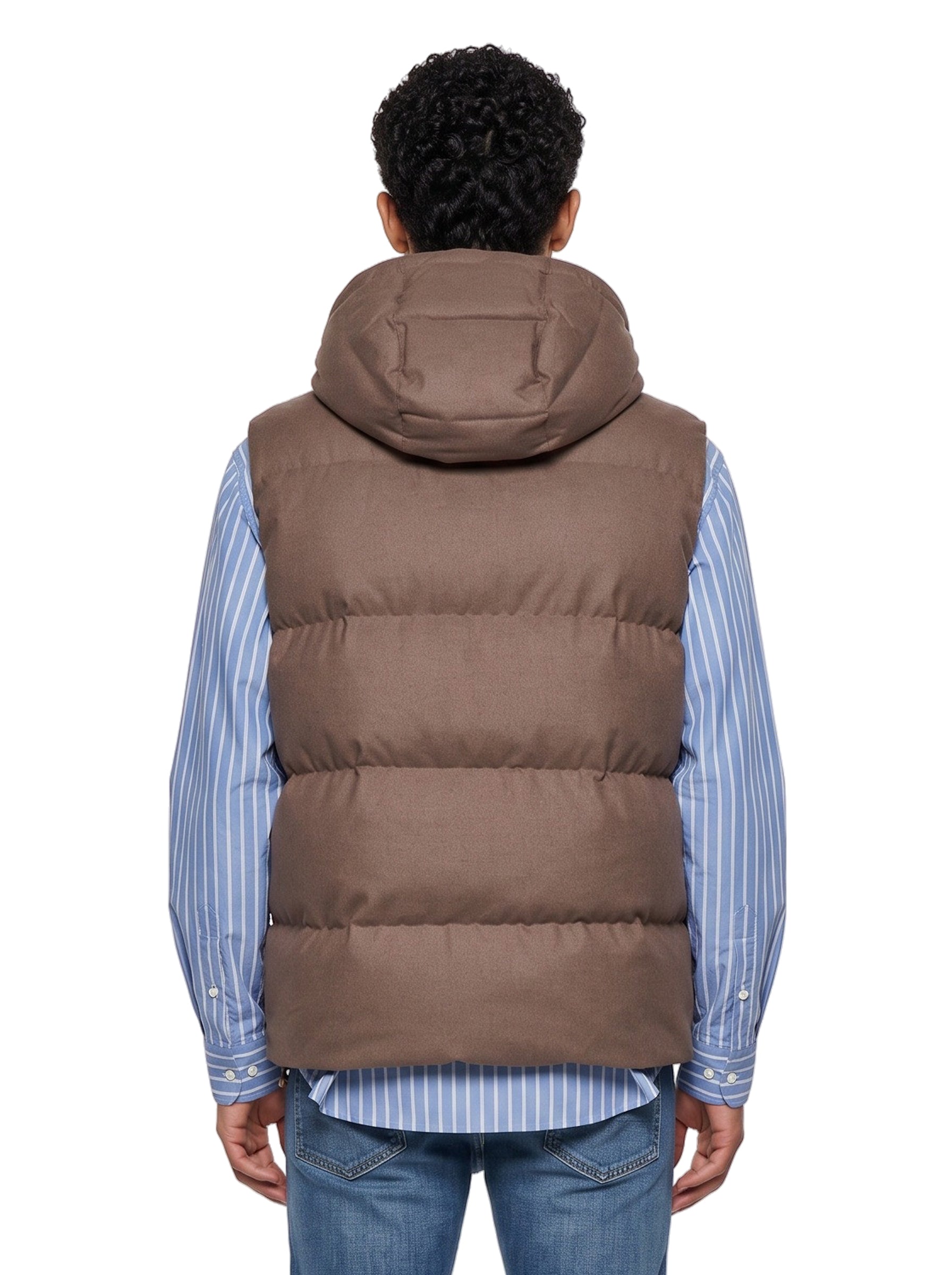 Gilet imbottito in beige 