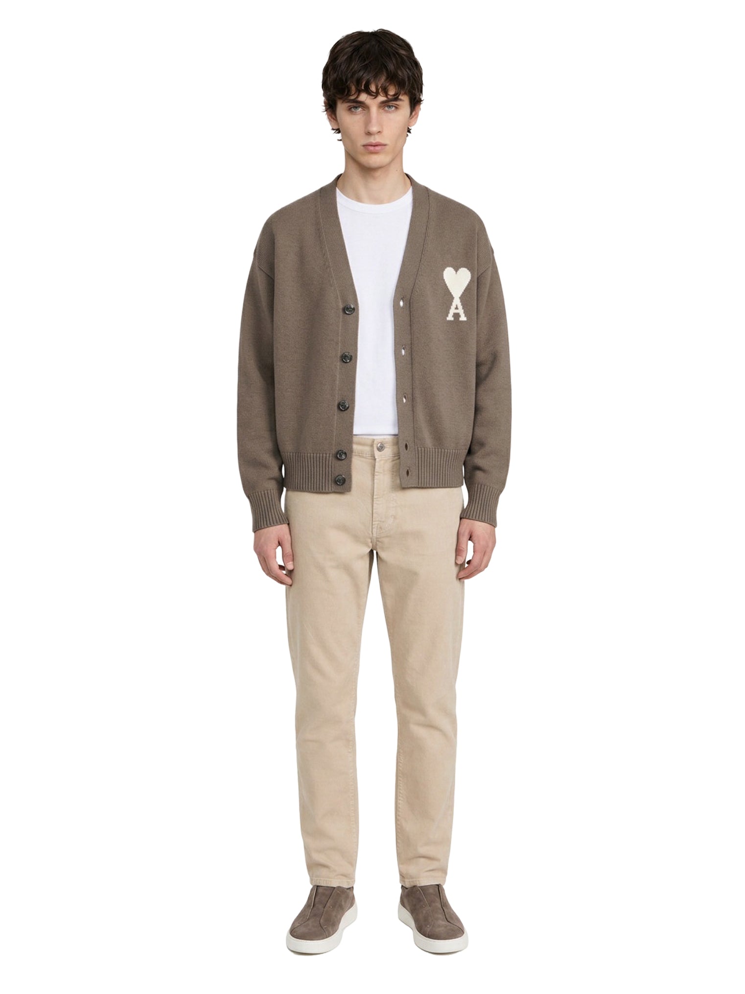 Pantaloni cinque tasche in beige 