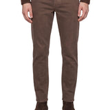Pantaloni cinque tasche in marrone 