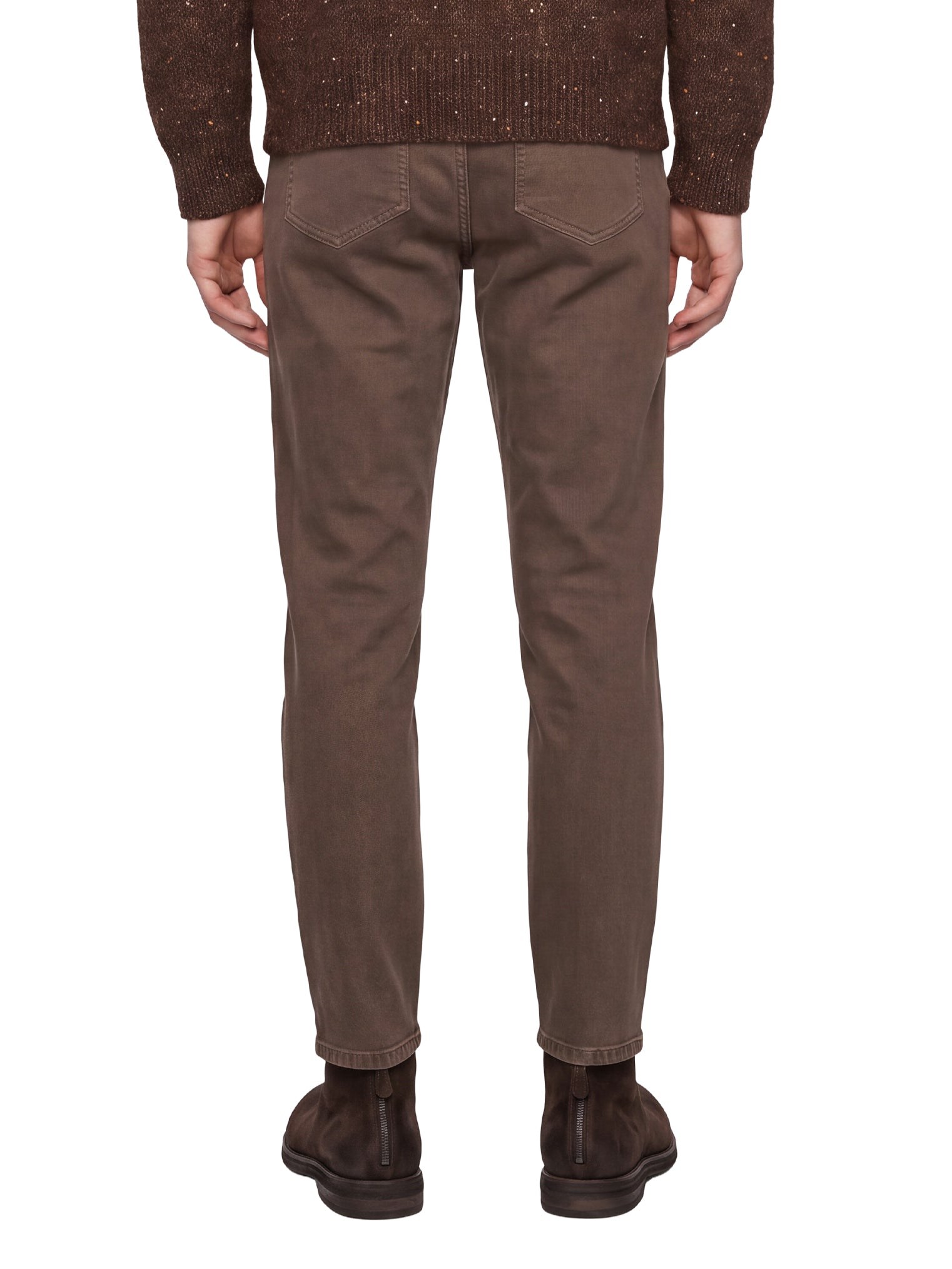 Pantaloni cinque tasche in marrone 