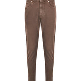 Pantaloni cinque tasche in marrone 