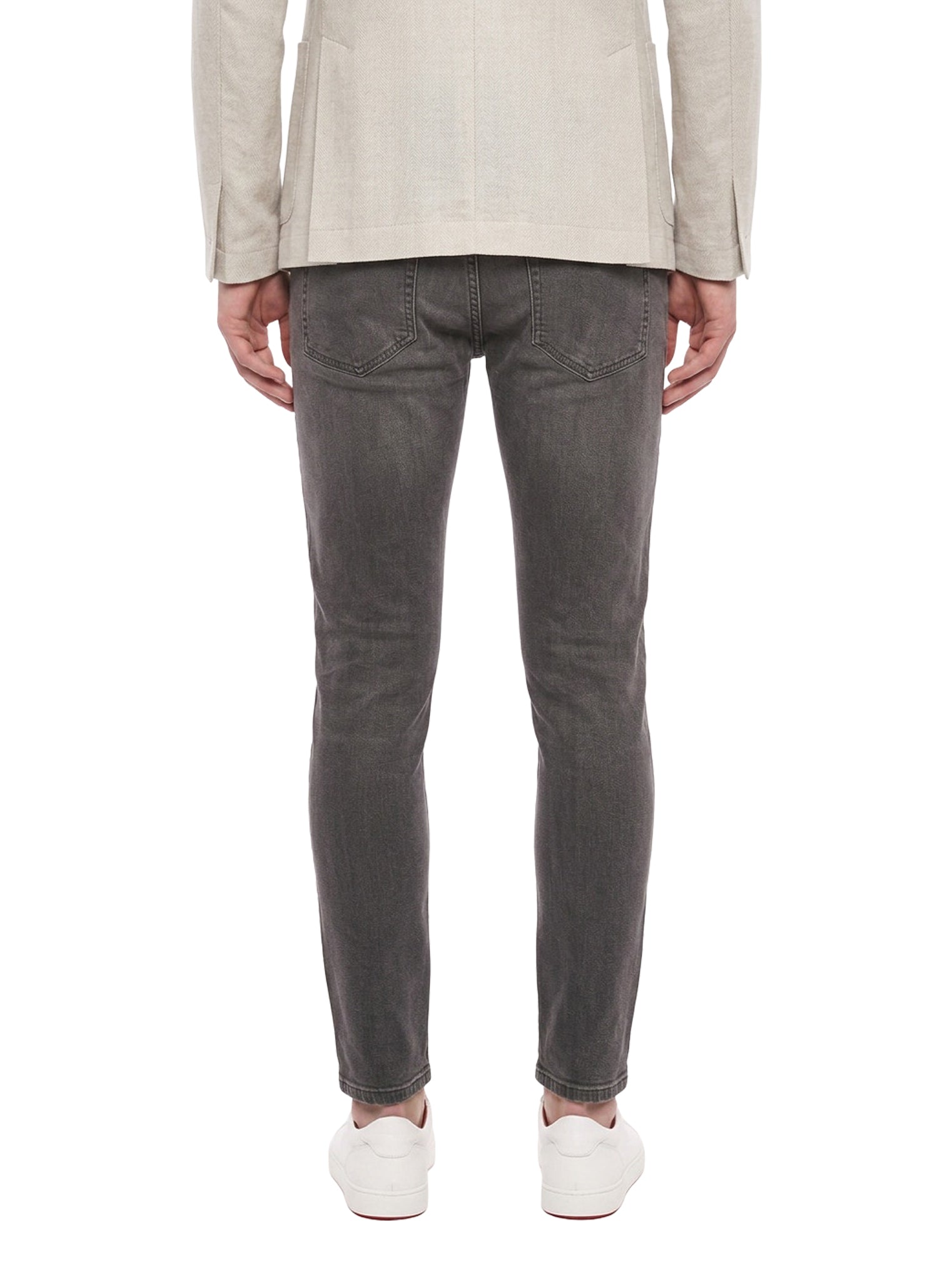 Pantalone cinque tasche in grigio 