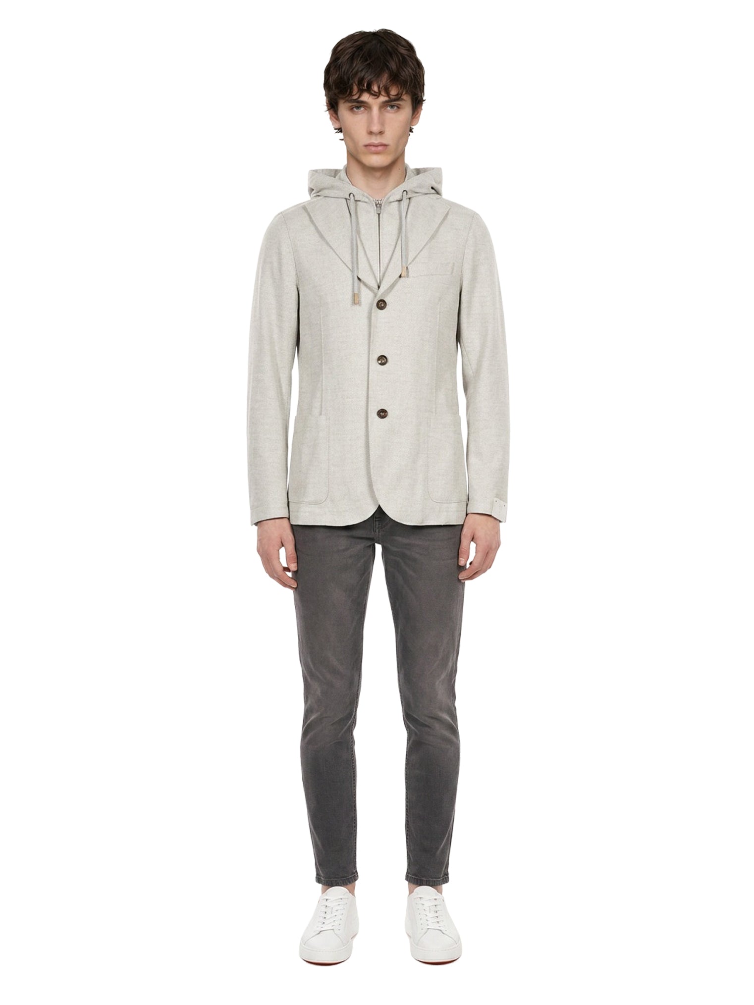 Pantalone cinque tasche in grigio 