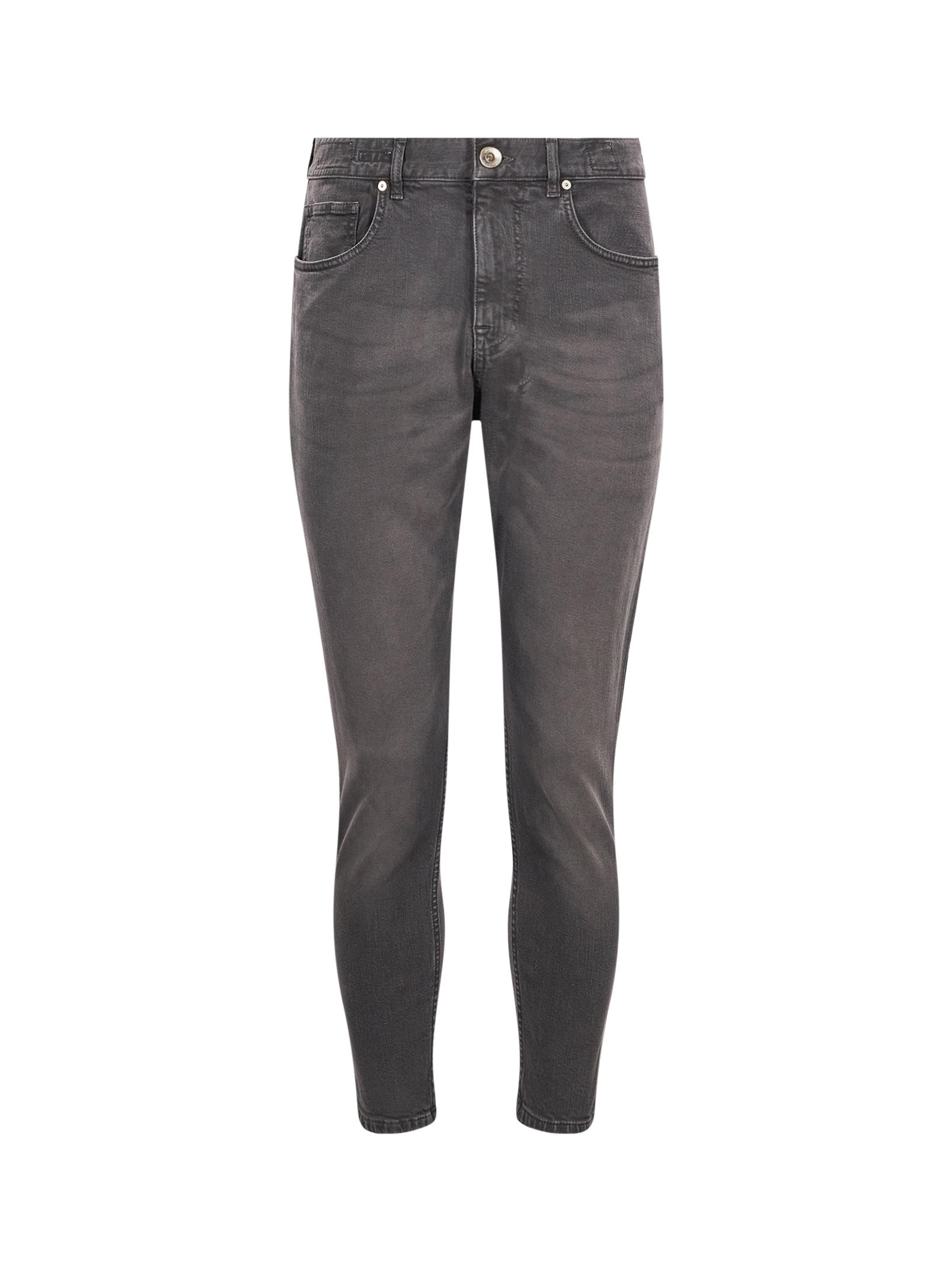 Pantalone cinque tasche in grigio 