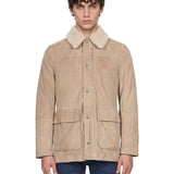 Parka cotone e nylon in beige 