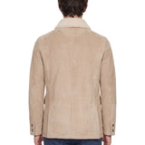 Parka cotone e nylon in beige 