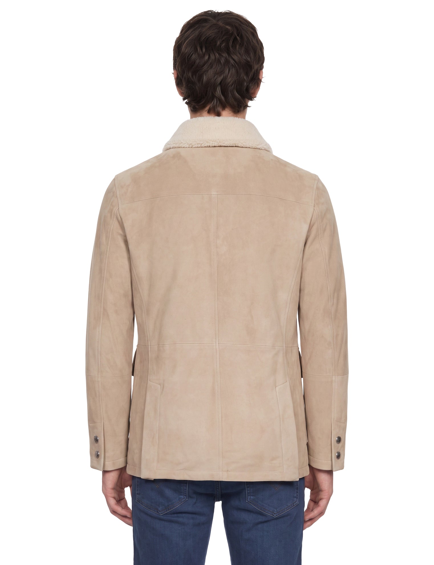 Parka cotone e nylon in beige 