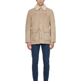Parka cotone e nylon in beige 