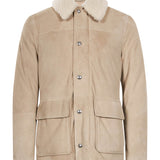 Parka cotone e nylon in beige 