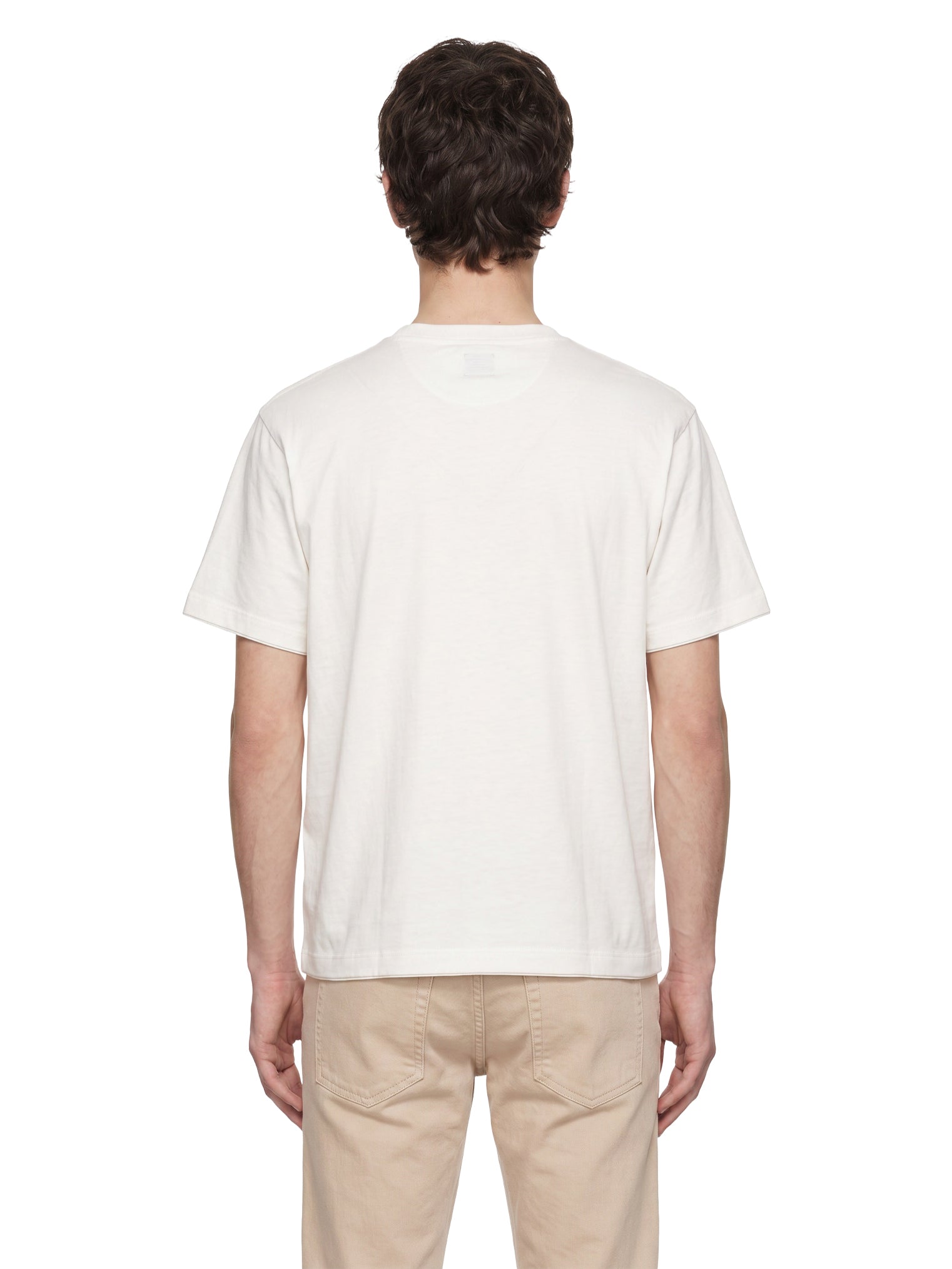 T-shirt girocollo in bianco 