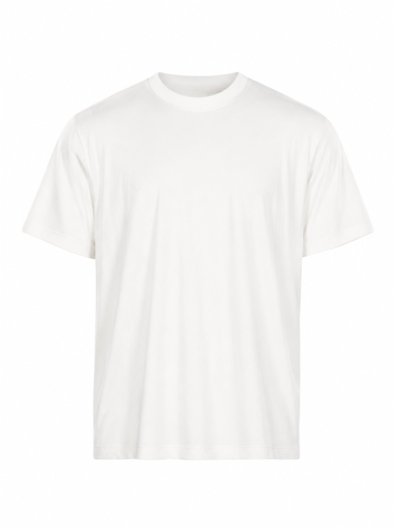 T-shirt girocollo in bianco 