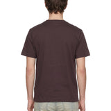 T-shirt girocollo in marrone 