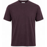 T-shirt girocollo in marrone 