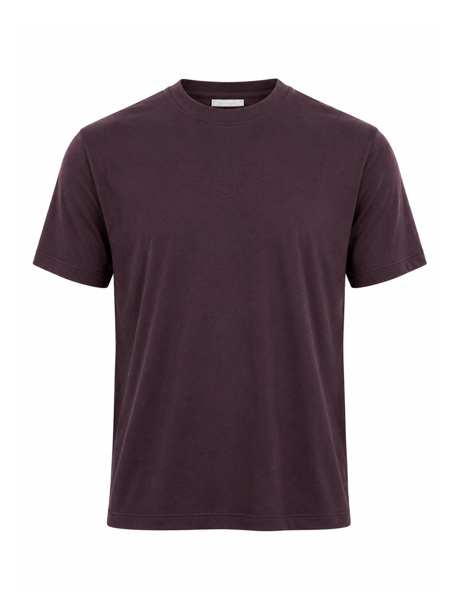 T-shirt girocollo in marrone 