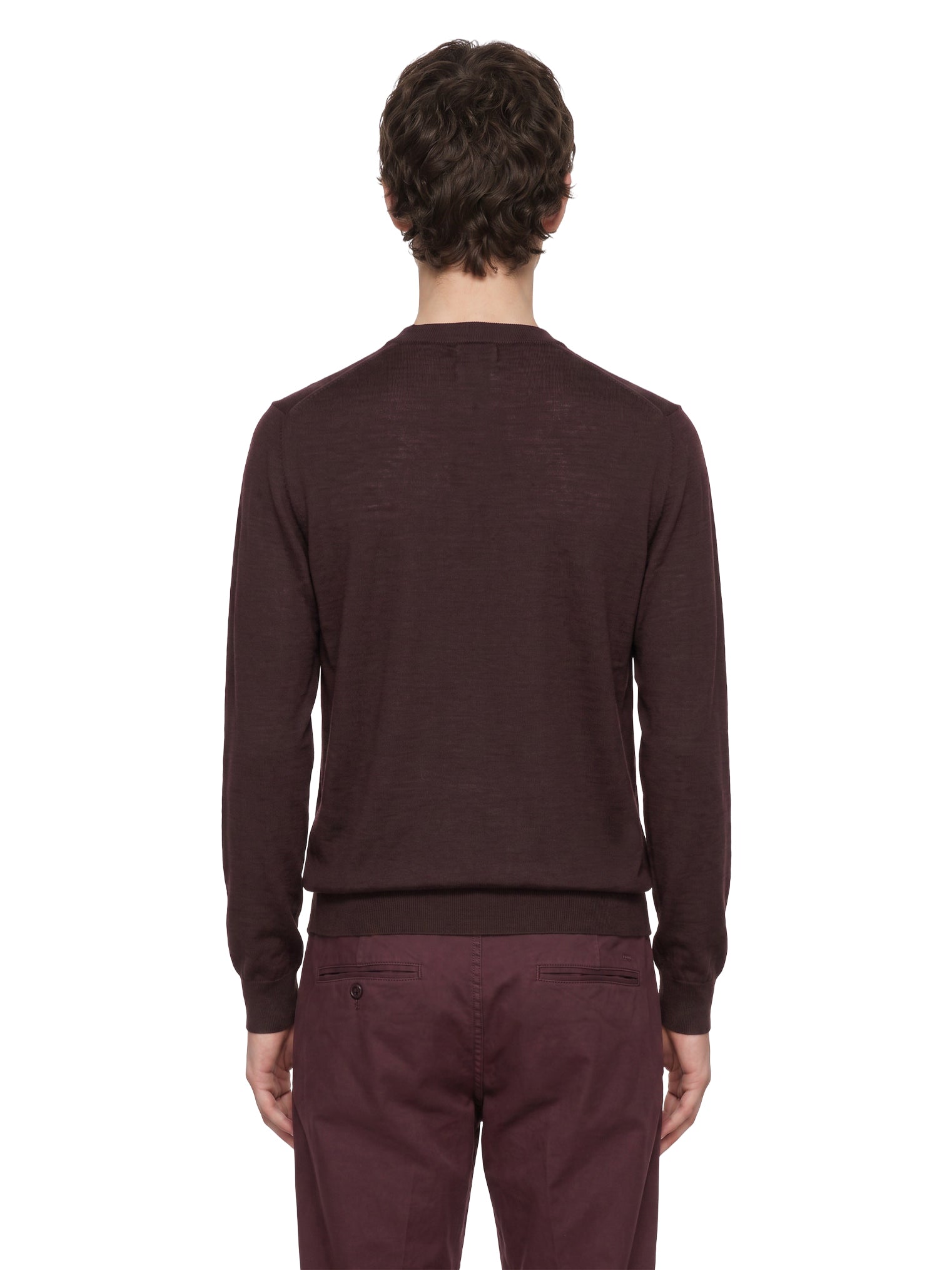 Maglia girocollo in marrone 