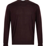 Maglia girocollo in marrone 