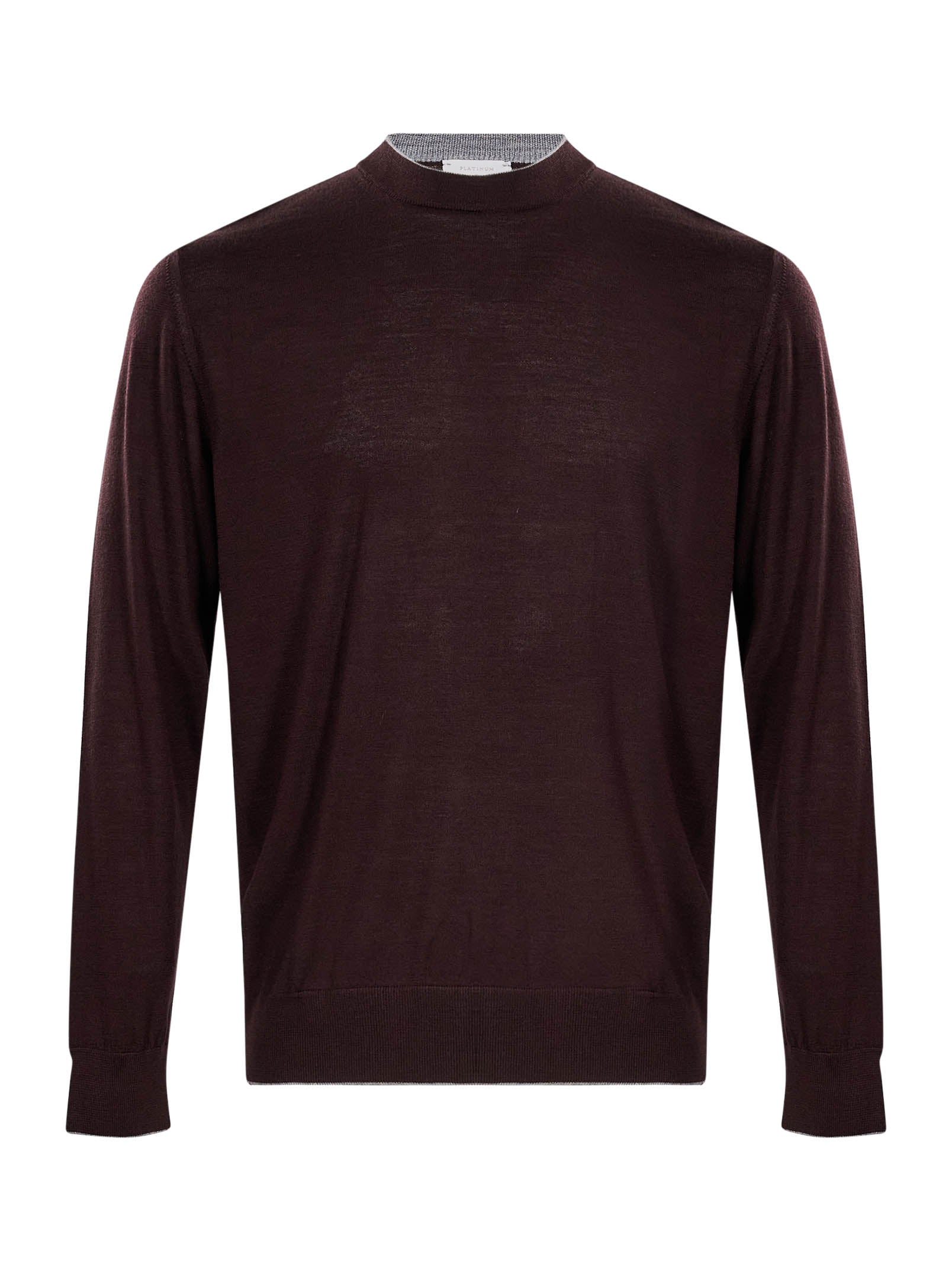 Maglia girocollo in marrone 