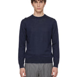 Maglia girocollo in blu 