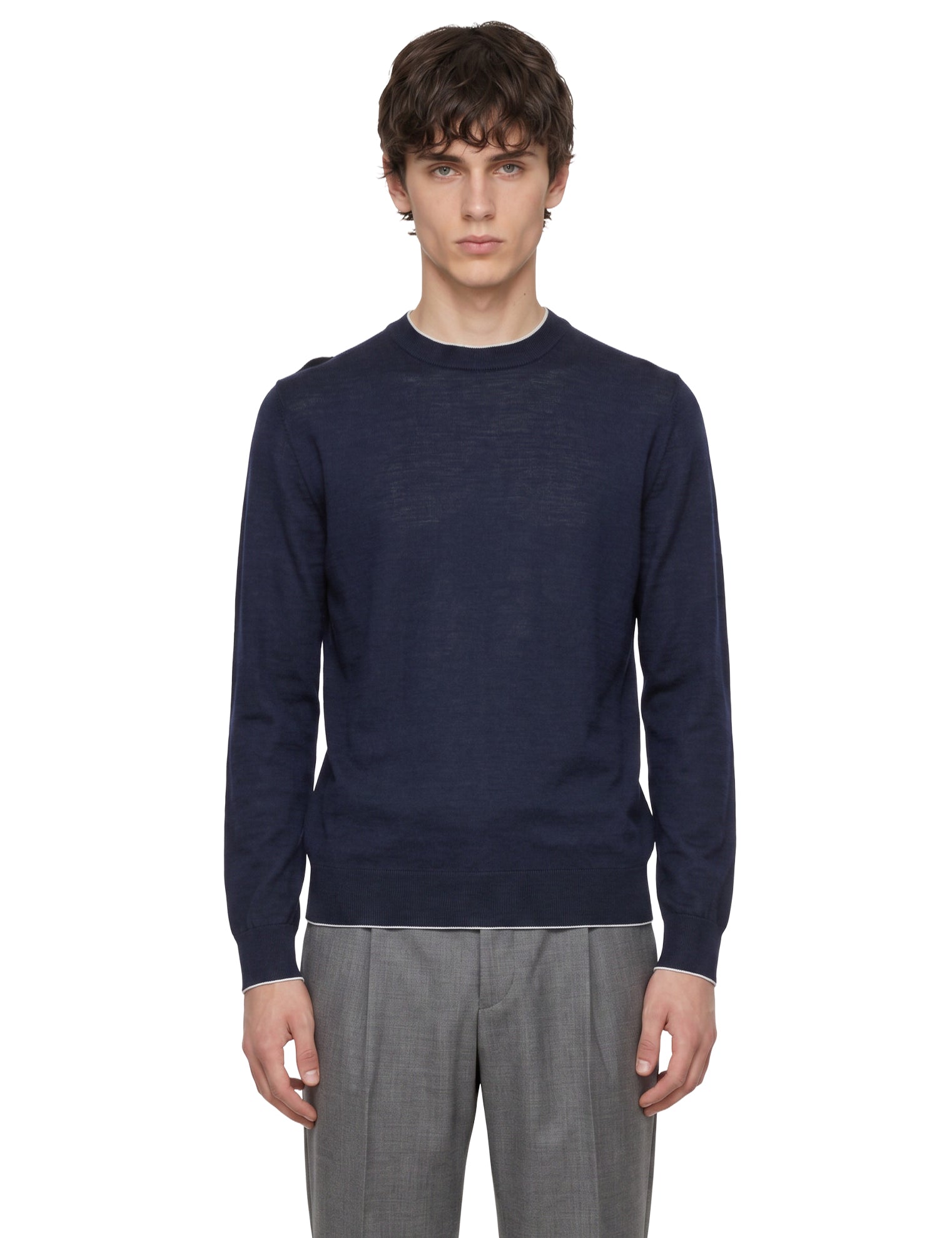 Maglia girocollo in blu 