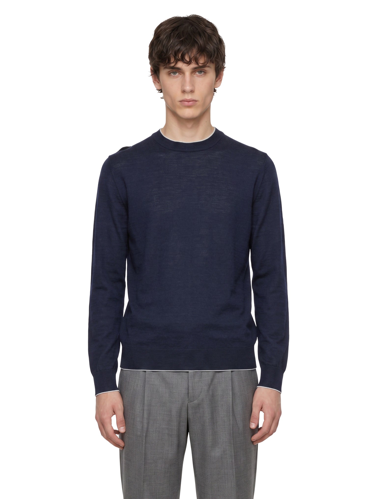 Maglia girocollo in blu 