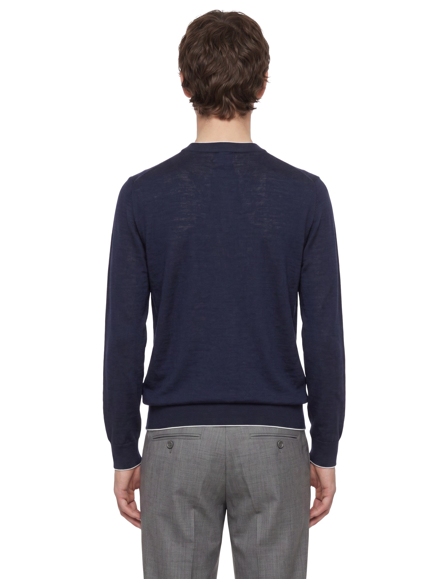 Maglia girocollo in blu 