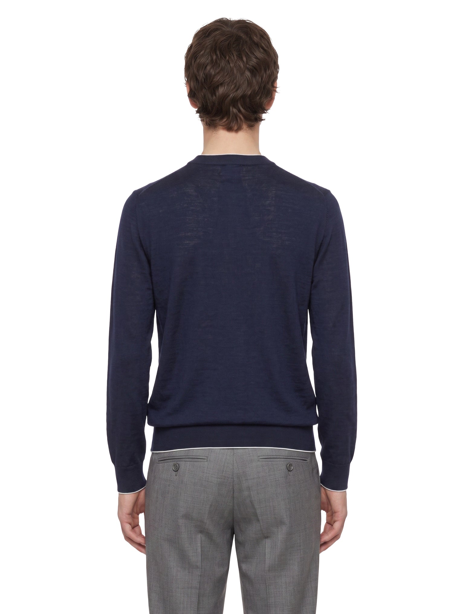 Maglia girocollo in blu 