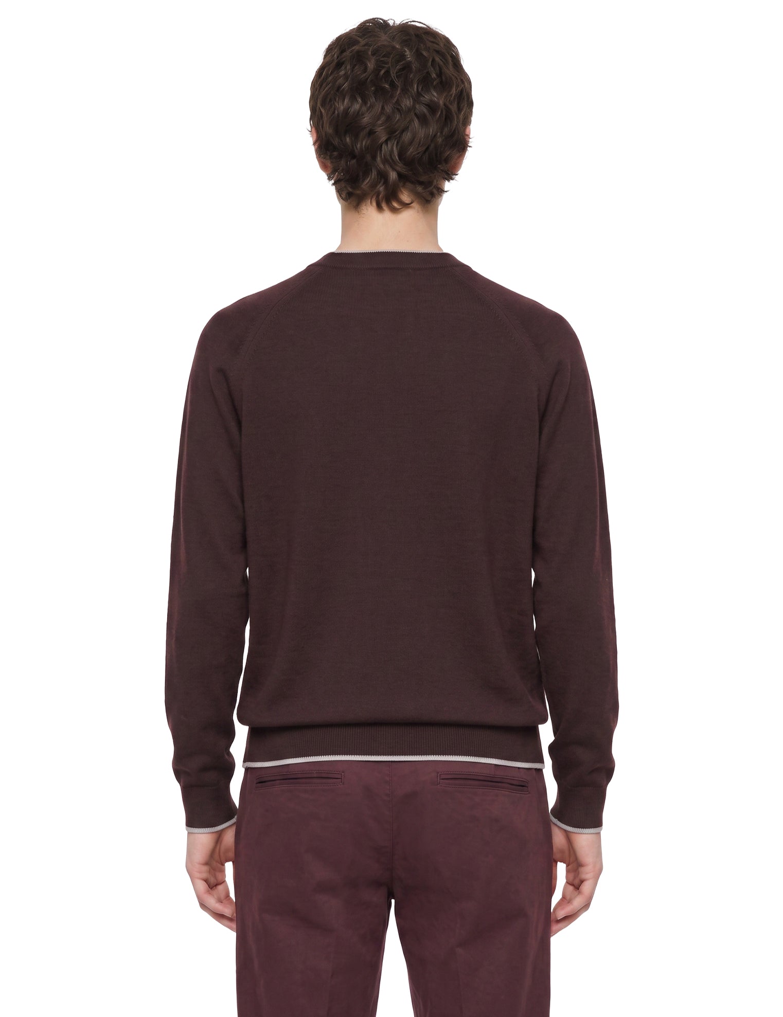 Maglia girocollo in marrone 