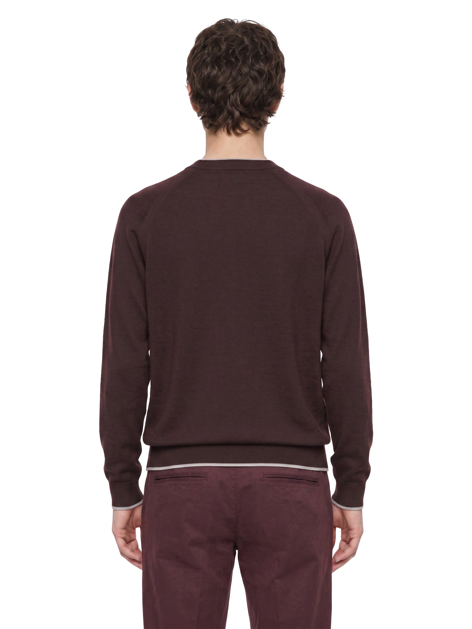 Maglia girocollo in marrone 